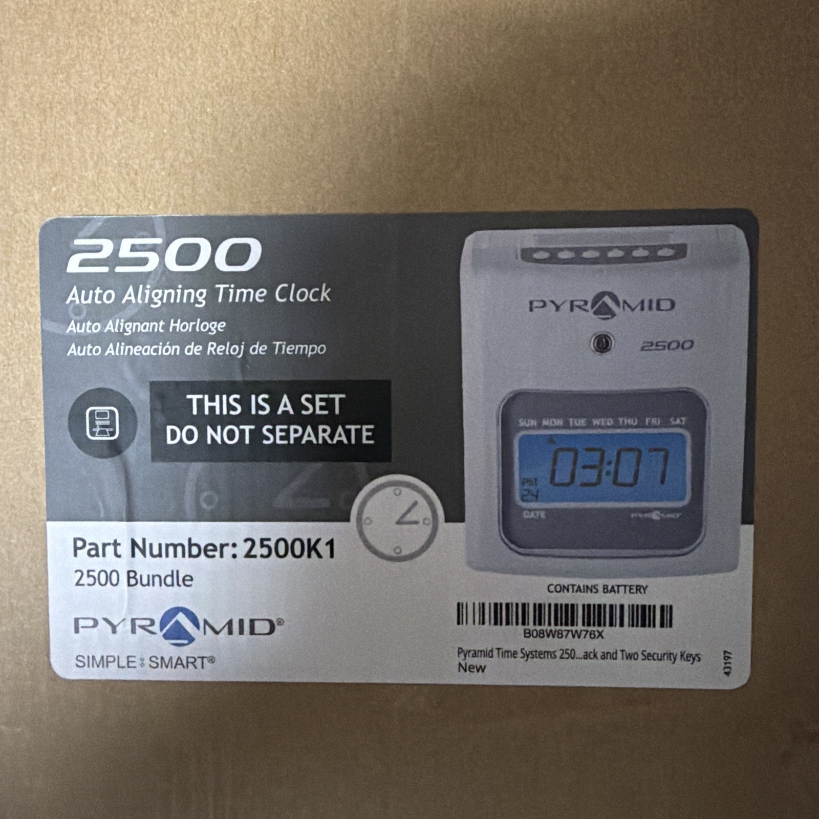 Pyramid Time Systems - 2500 Auto-Aligning Employee Time Clock Timekeeping Bundle gallery