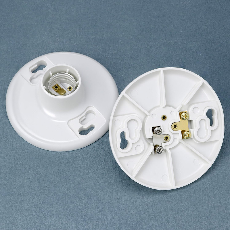 6 Pack Lamp Holder E26 Medium Base, White Ceiling Light Sockets for Incandescent gallery