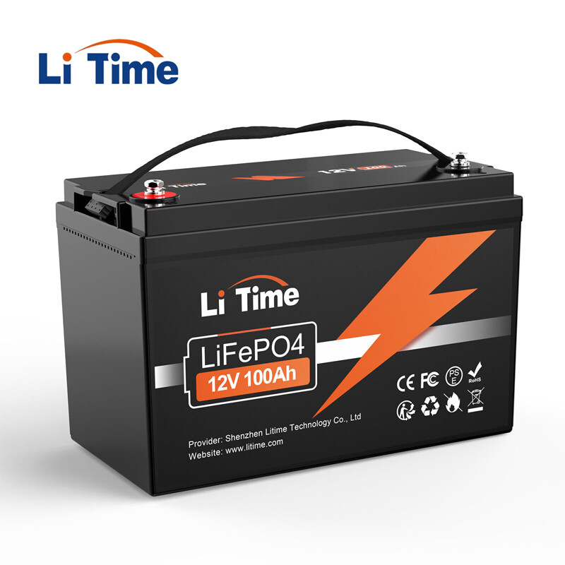 LiTime 12V 100Ah LiFePO4 Lithium Battery 1280Wh for RV Solar Marine-Refurbished gallery