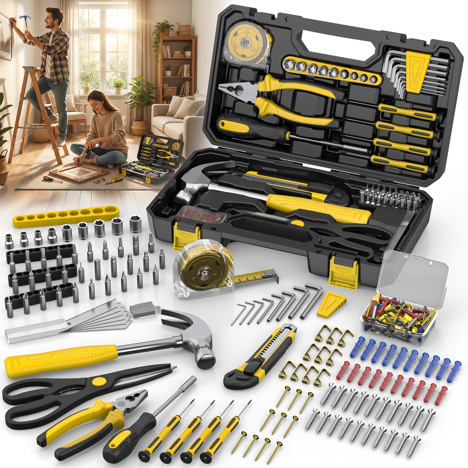122PCS Professional Hand Tool Set, Multi-Functional ToolBox gallery