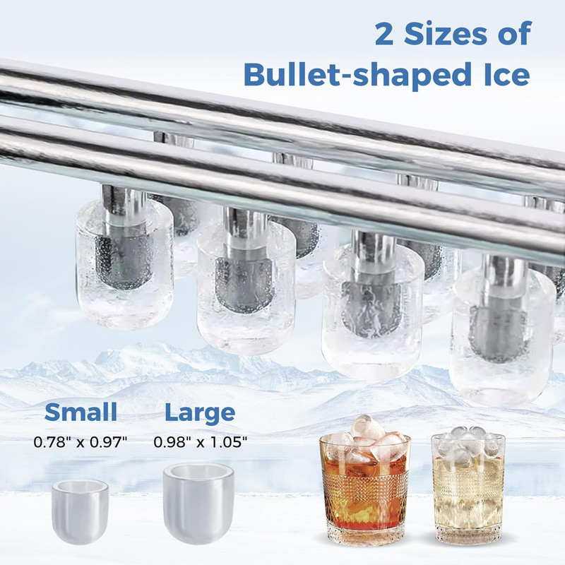 Countertop Ice Maker with Self-Cleaning, 9 Ice Cubes Ready in 6-13 Mins, 26.5Lbs gallery