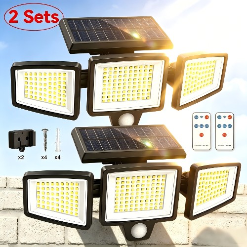 Solar Outdoor Light, 208 LED 2600LM, IP44 Waterproof, Work Lighting, 3000mAh gallery