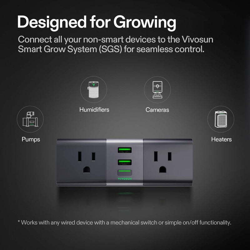 VIVOSUN GrowHub Outlet Controller A22 w/ T&H Sensor Probe WiFi-Controller gallery