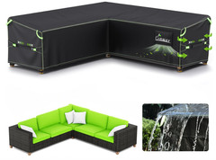 Waterproof V-Shape Outdoor Sectional Sofa Cover with Air Vent, 84″ L x 33″ x 31″