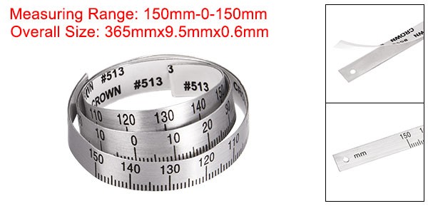Center Finding Ruler 150mm-0-150mm Table StickyTape Measure, (from the middle) gallery