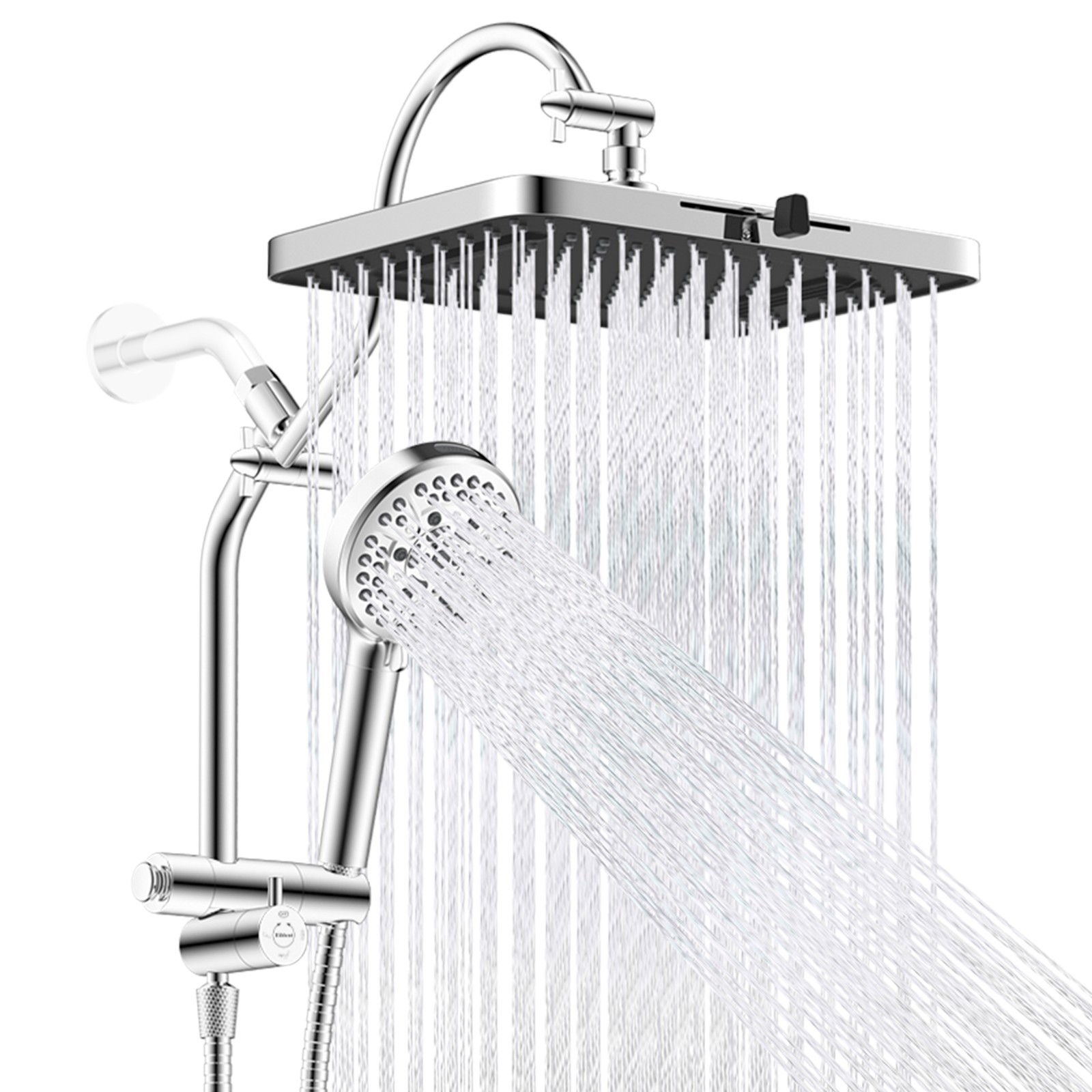 High Pressure Rain Shower Head With Handheld Combo Adjustable Shower Head Holder gallery