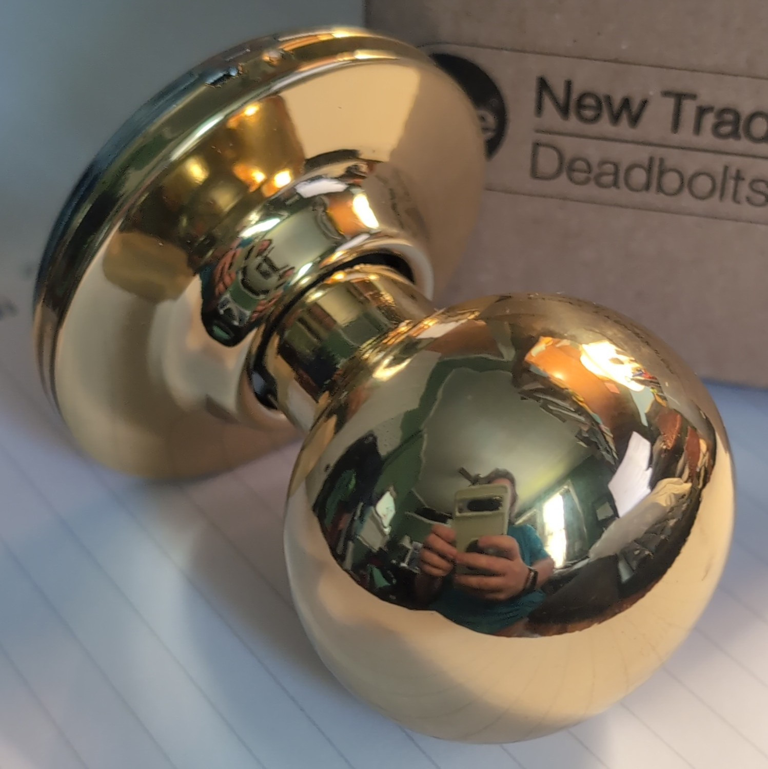 Yale New Traditions Dummy Door Knob Round Polished Gold Universal/Reversible gallery