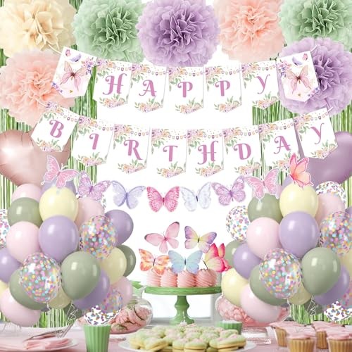 Fairy Birthday Party Decorations Set, Fairy Themed Party Decorations, Multi gallery