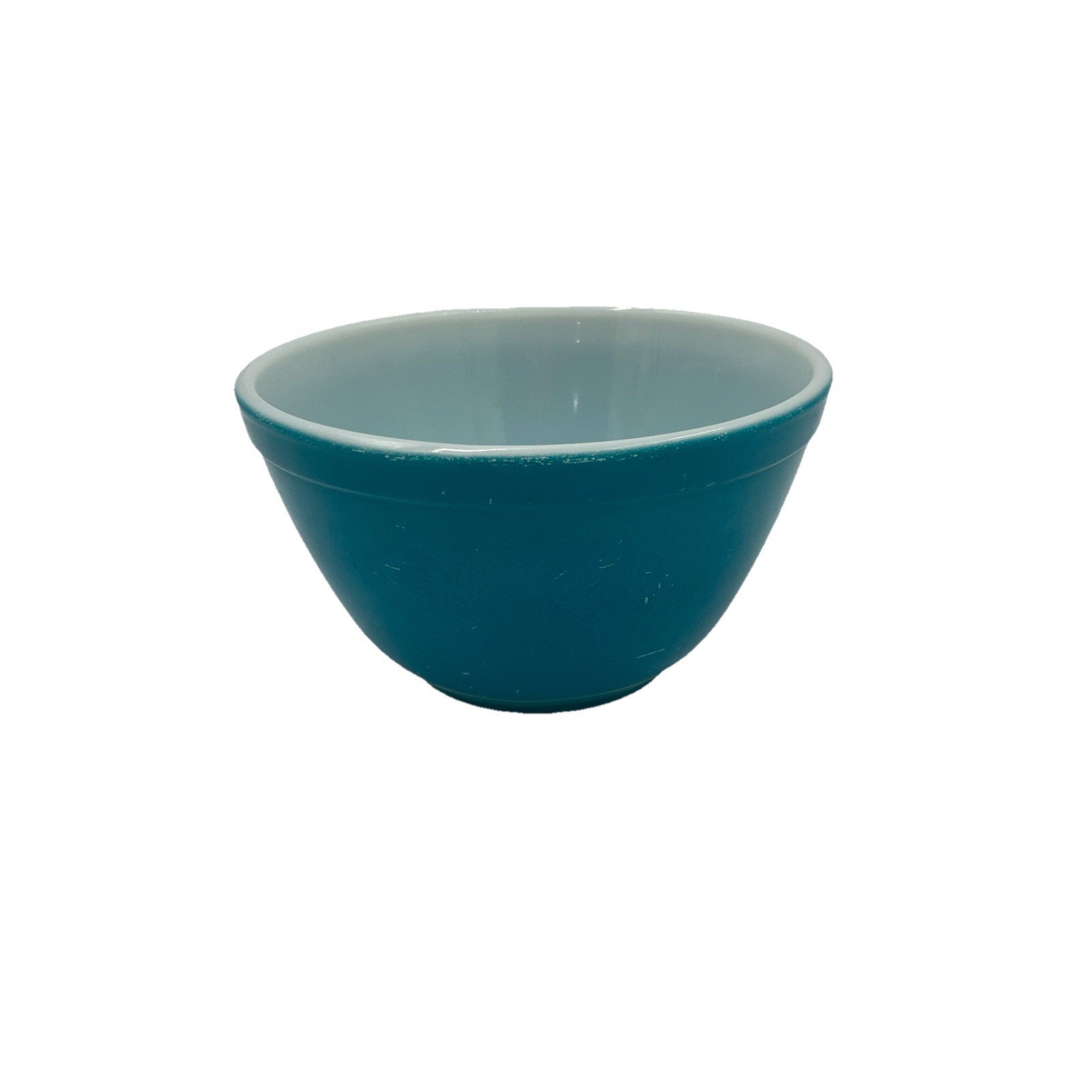 Pyrex Mixing Bowl Nesting Blue Rainbow Primary Color 401 Glass Vintage MCM USA gallery