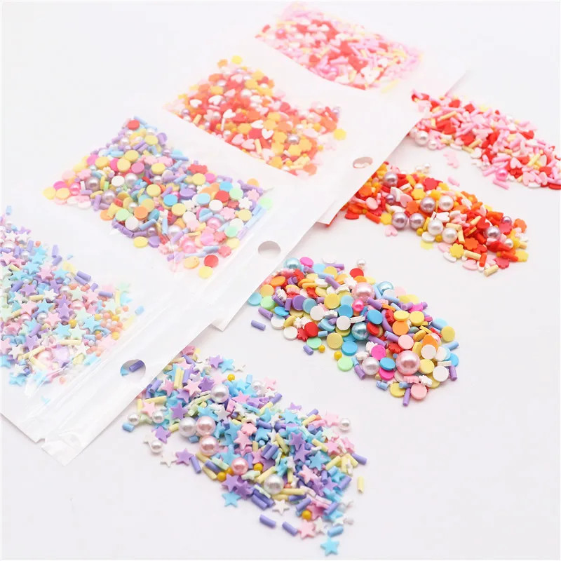 Polymer Clay Sprinkles Slices Mixed Color Small Fresh Beaded Boxi Slime gallery