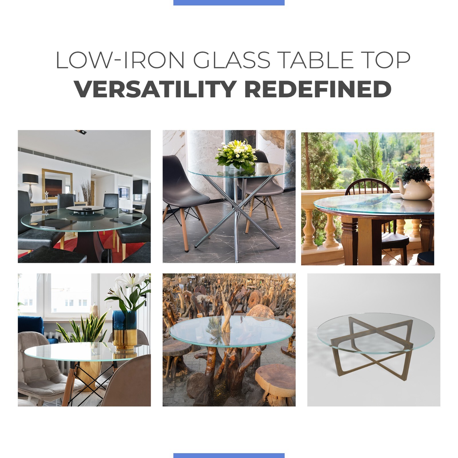 Ultra Clear Round Glass Table Top – Durable, Scratch-Resistant, Elegant Finish gallery