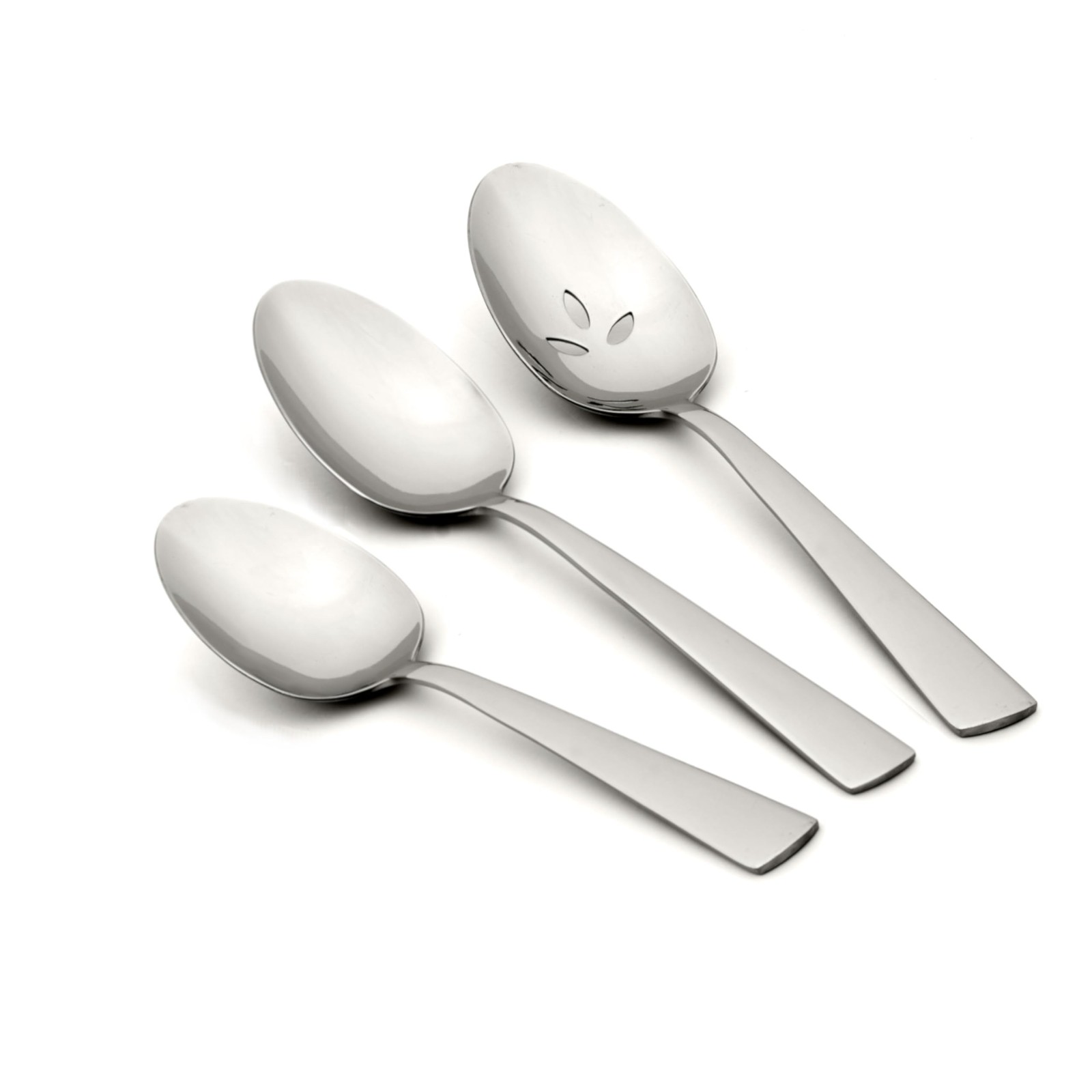 ONEIDA NOCHA EVERYDAY FLATWARE SERVING SPOONS 18/0 STAINLESS STEEL, 3PC SET gallery