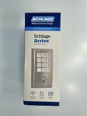 Schlage Arrive Smart Wifi Deadbolt Century Trim Satin Nickel Square Shape