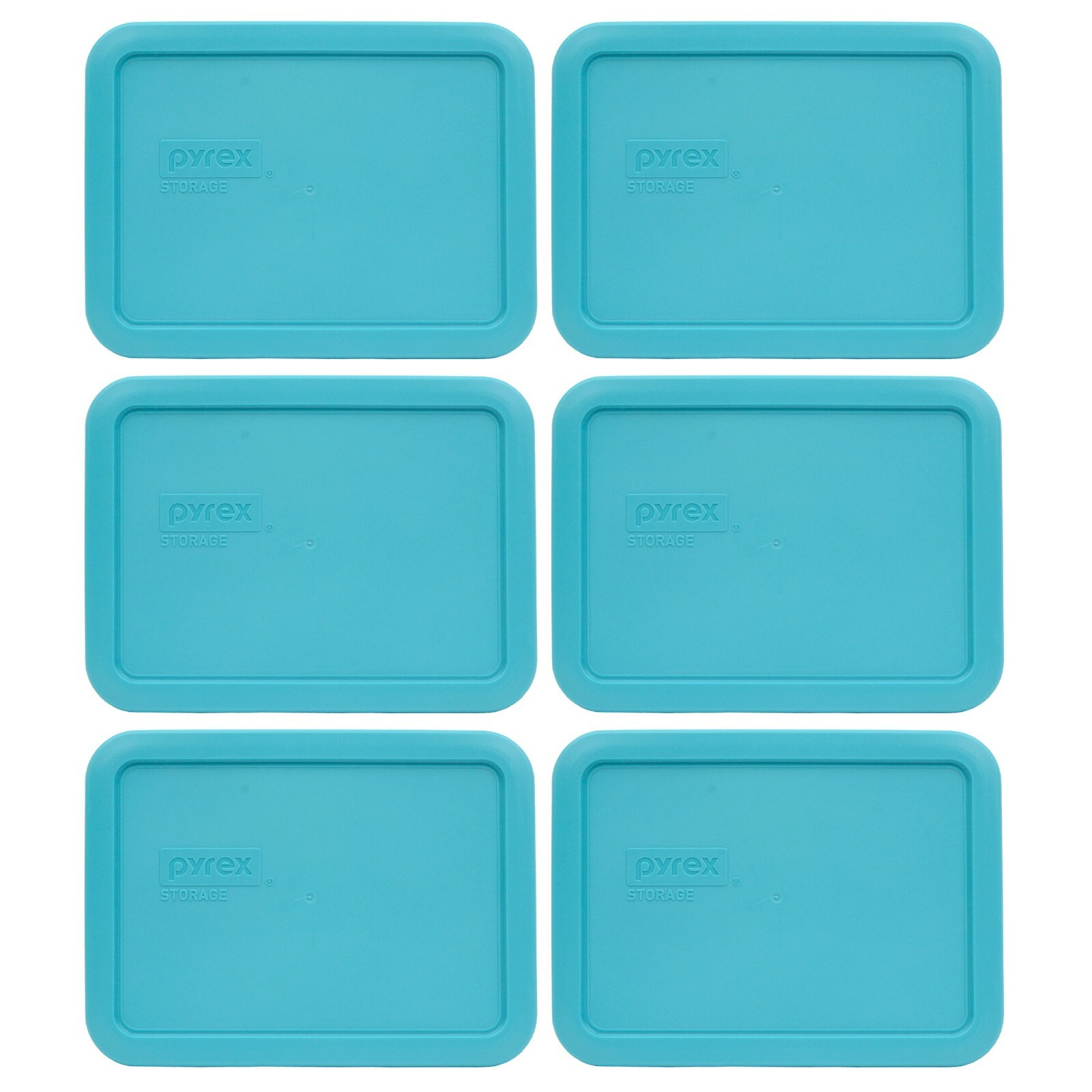 Pyrex 7210-PC Surf Blue Rectangular Food Storage Replacement Lid Cover (6-Pack) gallery