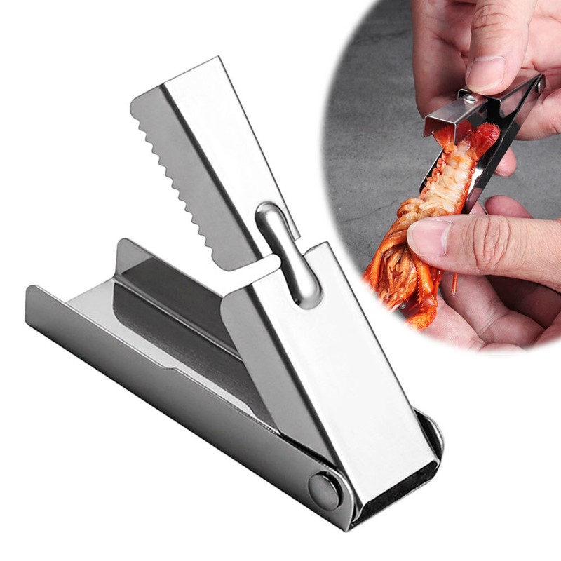 Practical Portable Crawfish Shelling Seafood Tools Peeler Stainless Steel Pocket gallery