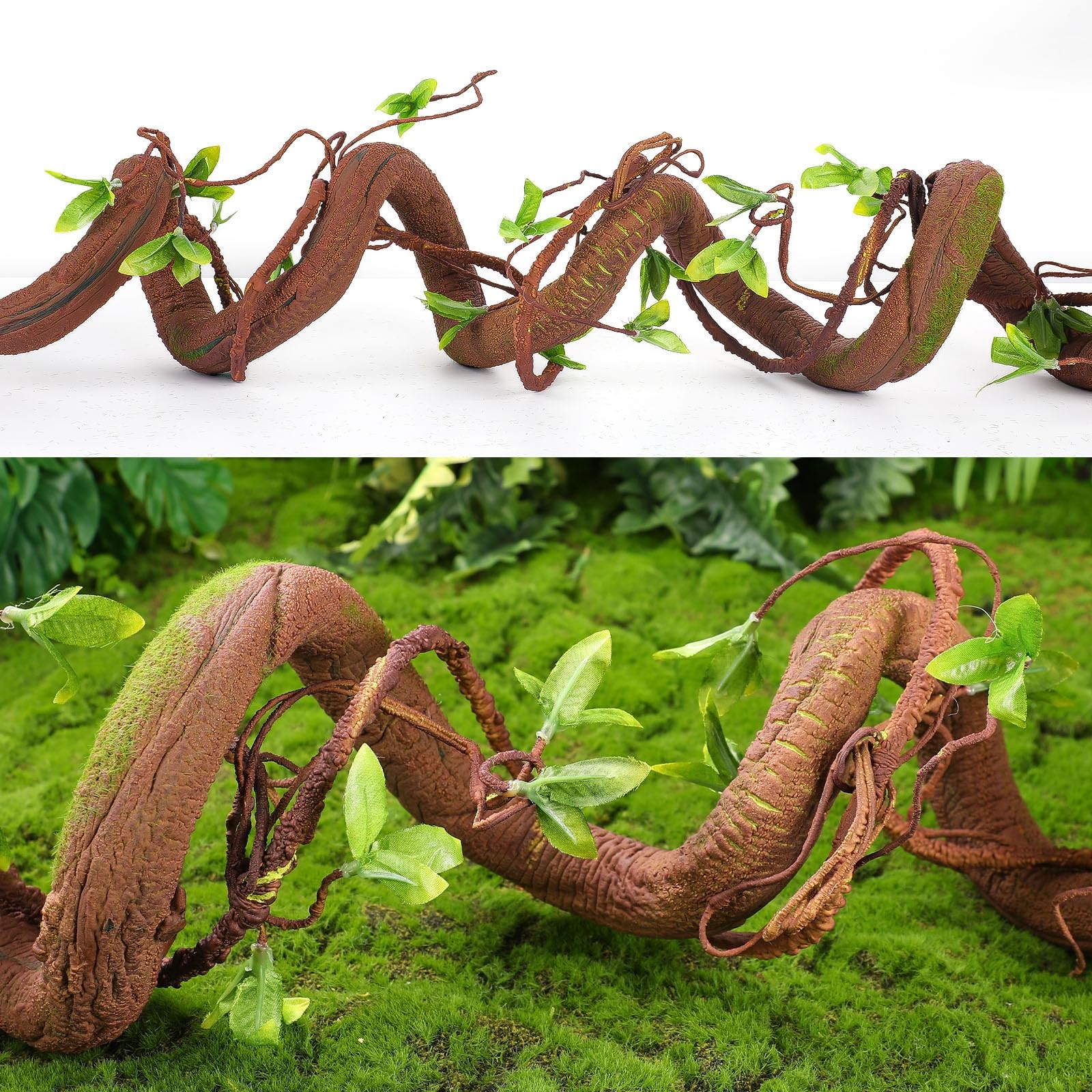 2PCS 71in Bendable Artificial Vines with Green Leaves, Fake Thick Vine Stems ... gallery