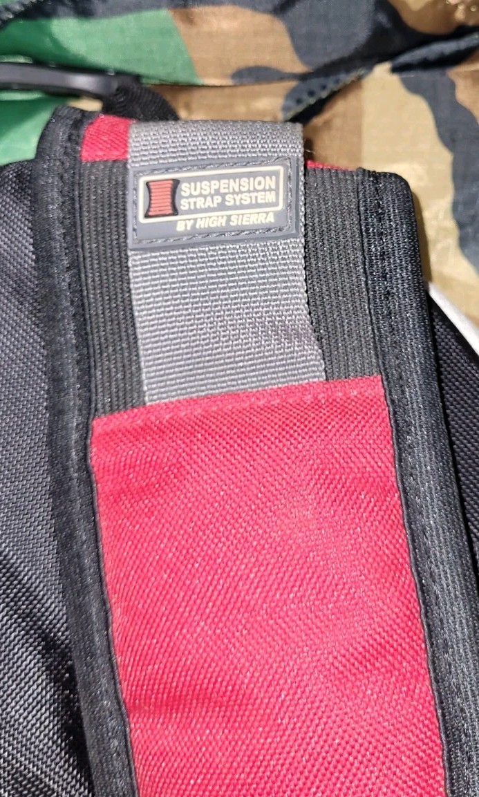 High Sierra Backpack Red White And Silver 3