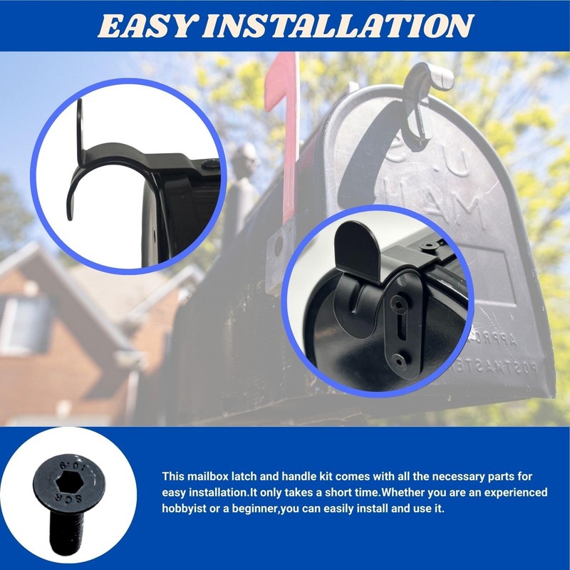 Latch and Handle Kit with Screws & Tool – Heavy Duty Mailbox Door Repair gallery