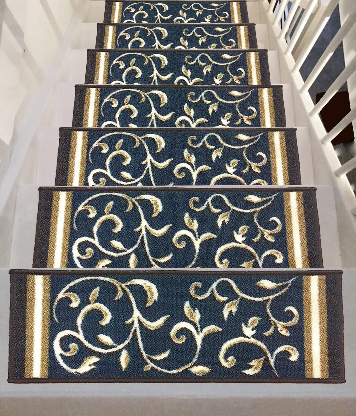 Low Pile Backing Non-Slip Stair Treads, Stair Mats, (Set of 7), (8.5" x 26", ... gallery