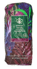 Starbucks Decaf Sumatra Single Origin Whole Bean Coffee 1lb / 16oz / 453g Bag