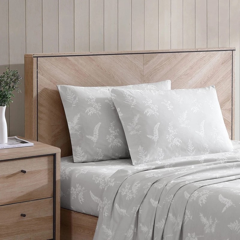Stone Cottage - Queen Sheets, Cotton Percale Bedding Set, Crisp & Cool Home D... gallery