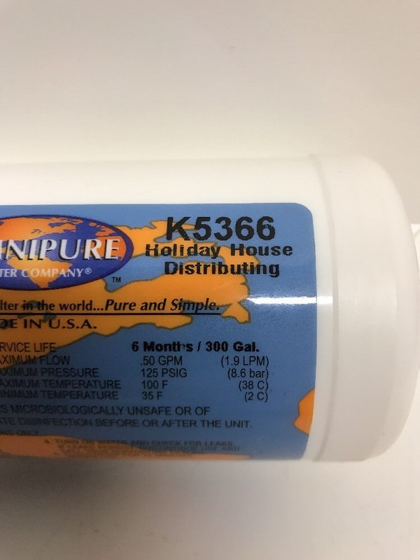 OmniPure Flow Inline Filter Chlorine Taste Odor K5366 USA 6 Month gallery