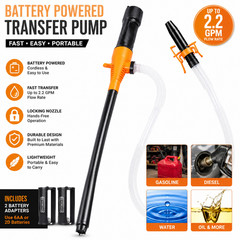 Portable Electric Transfer Pump Battery Operated Fuel Water Gas Siphon