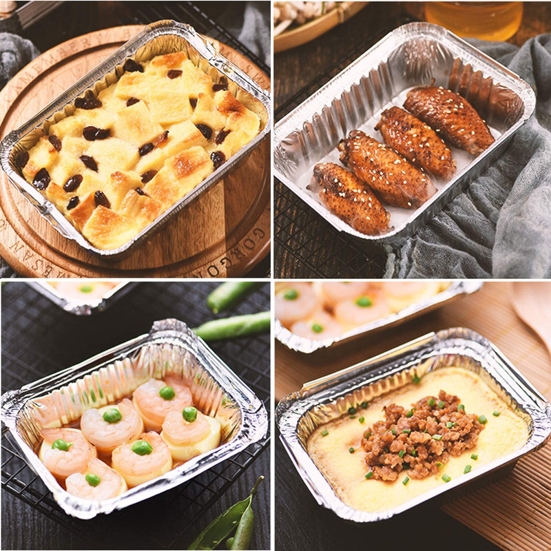 50 Pack 1 Lb Mini Loaf Pans Disposable Aluminum Foil Bread Tins 6x3.5x2.5 gallery