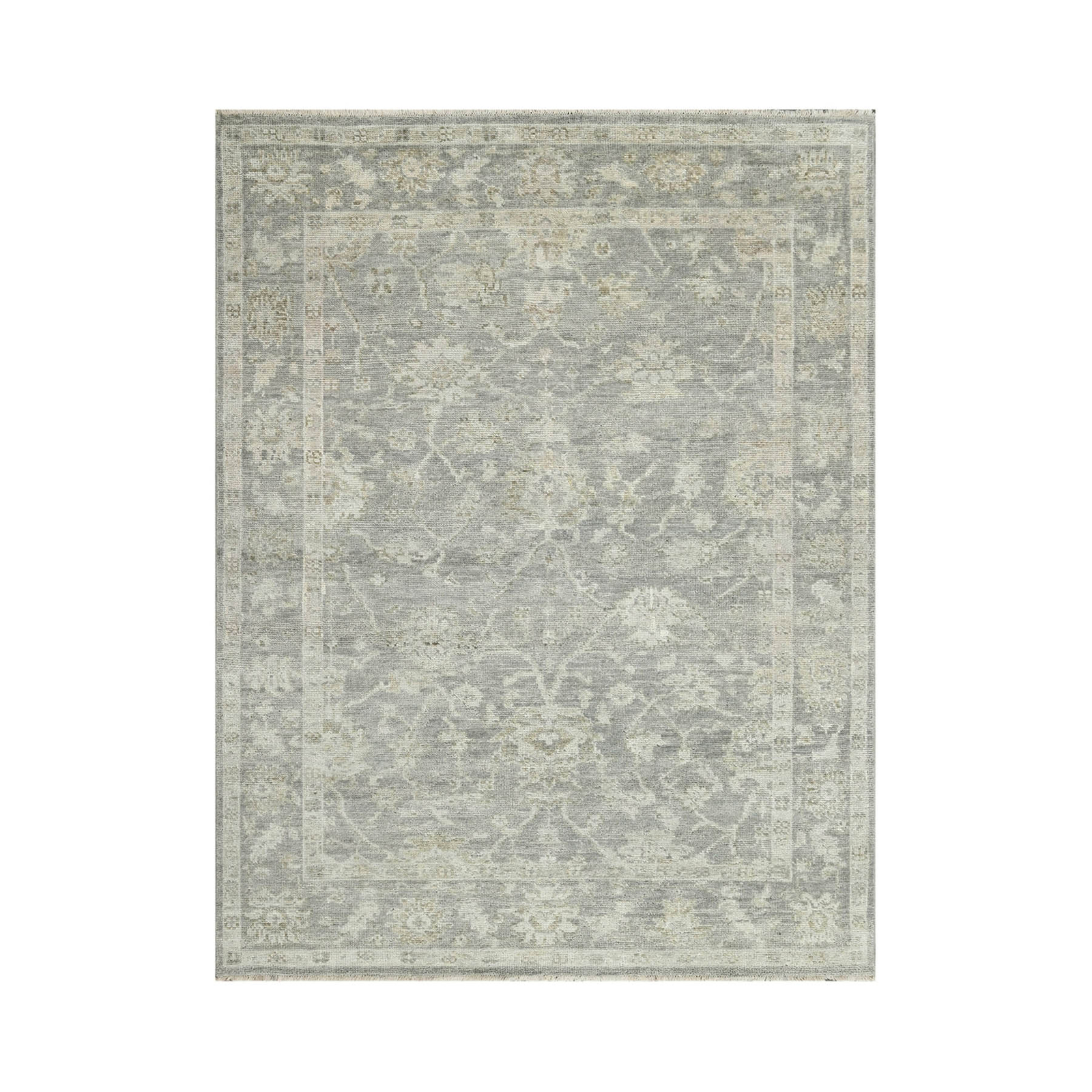8x10 Gray Hand Knotted Traditional Oushak Wool Area Rug gallery