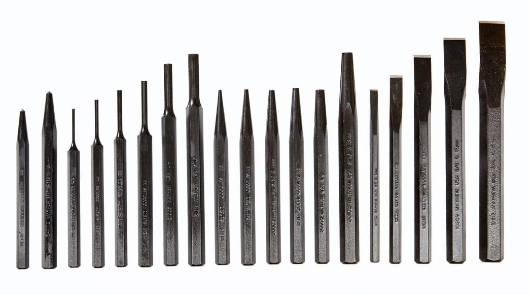 Tools 61019 Punch and Chisel Set, 19-Piece, Black Oxide Finish gallery