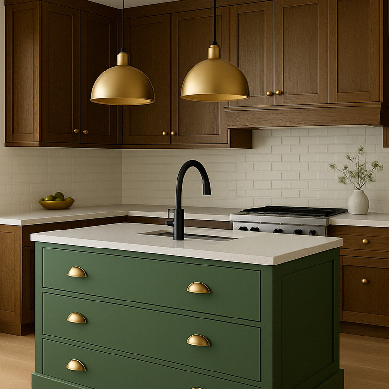 Kitchen Cabinet Hardware Drawer Cup Pull Handle Round Mushroom Knob Brushed KPT gallery
