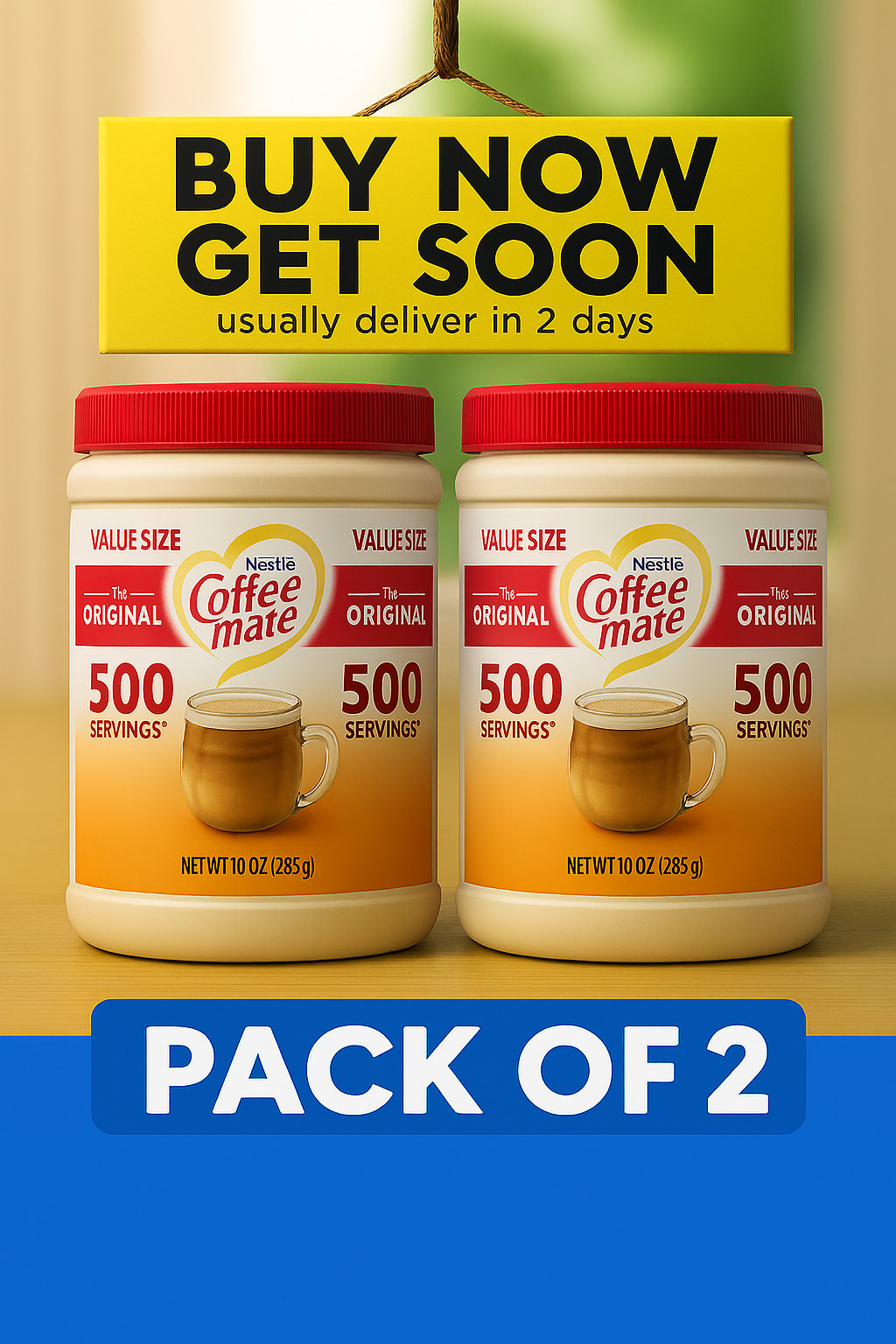 Coffee Mate Original Powder Coffee Creamer 35.3oz – 2 Pack Non‑Dairy Creamer gallery