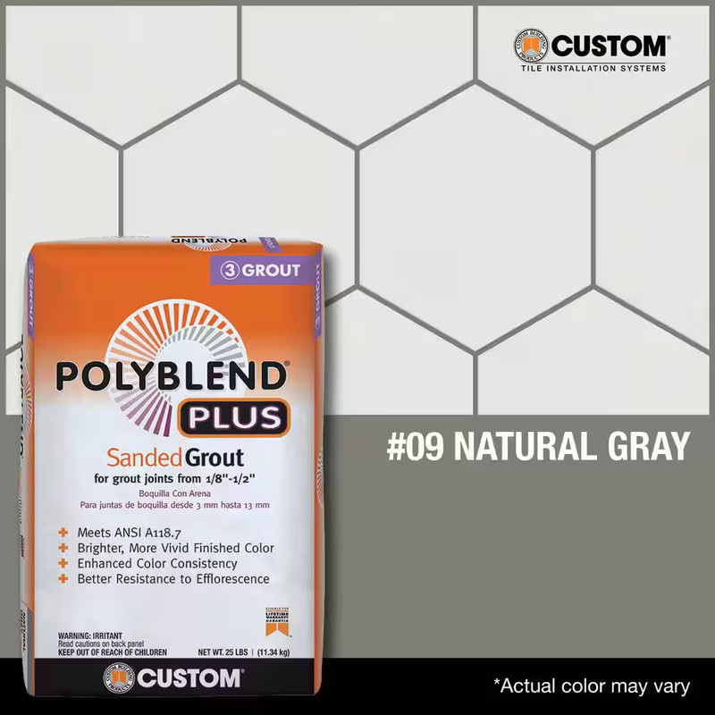 Polyblend plus #09 Natural Gray 1 Lb. Sanded Grout gallery