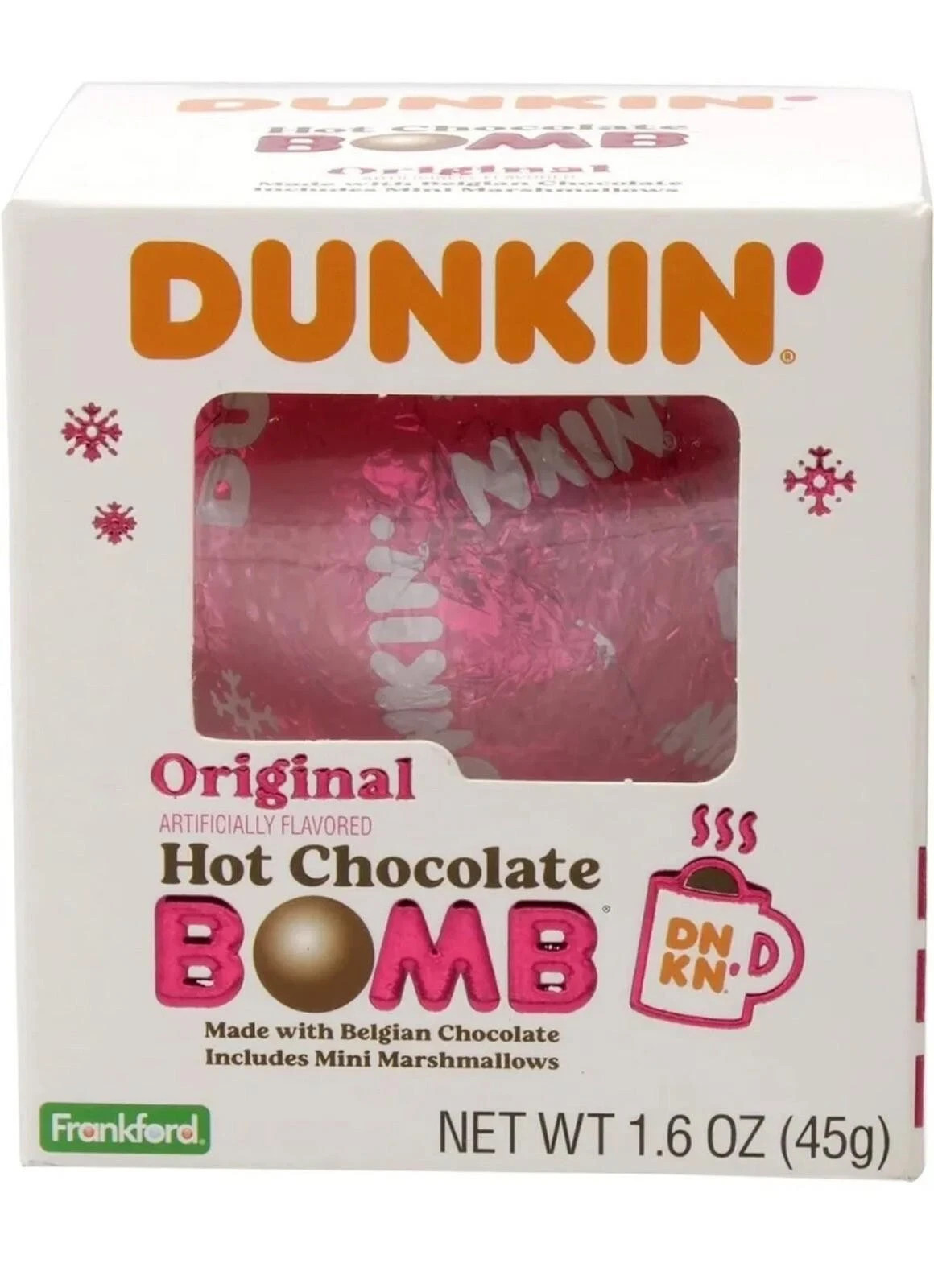 2 Pack Limited Edition Dunkin Original Hot Belgian Chocolate Bomb BB 03/2027 gallery