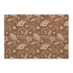 Mocha Farida Pattern 4-Pack Poly-Cotton Blend Placemats Manufactured in The USA