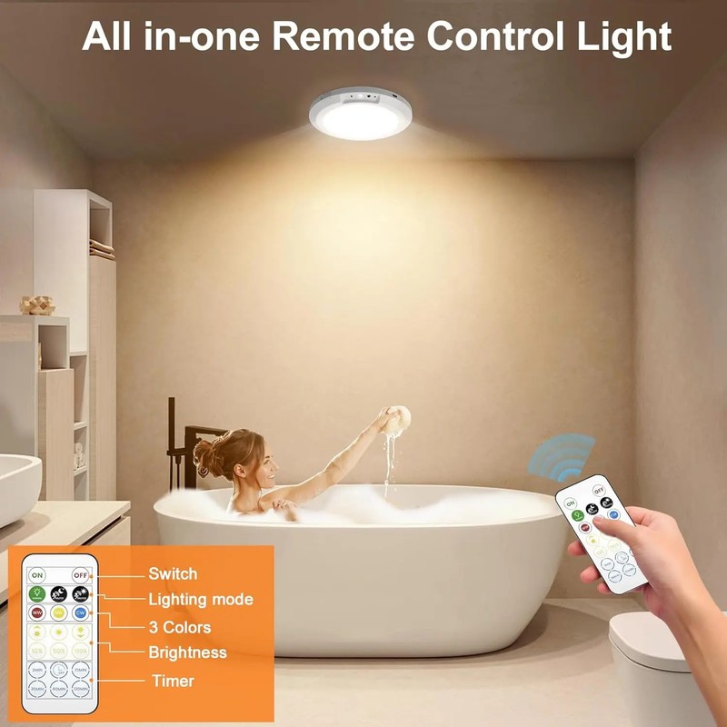 GMOX Rechargeable Motion Sensor Ceiling Light 2/4Pack with Remote gallery