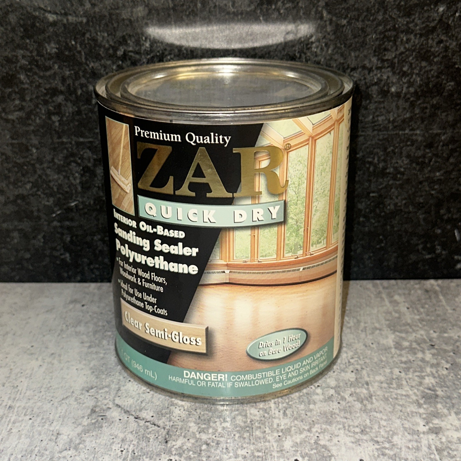 ZAR Quick Dry Sanding Sealer Polyurethane Clear Semi-Gloss Quart gallery