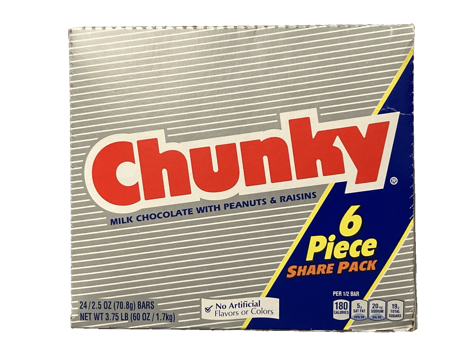 Chunky Milk Chocolate with Peanuts and Raisins 24 2.5 OZ BARS - 3.75 LBS TOTAL gallery