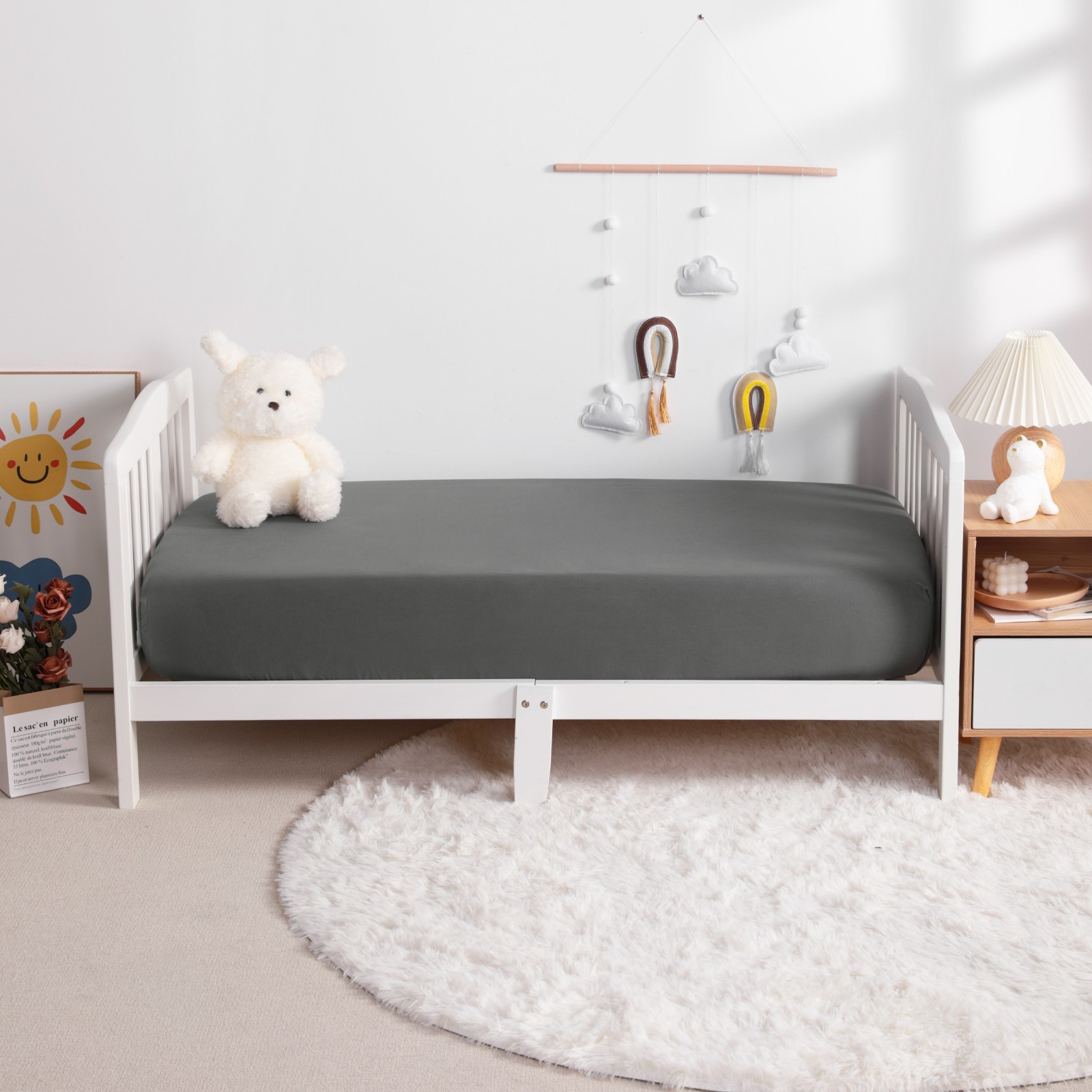 Ultra Soft Microfiber Fitted Crib Sheet, Easy Care Toddler Fitted Sheet gallery