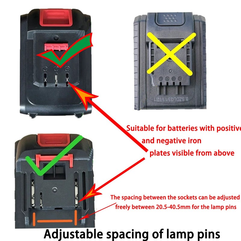 High Brightness Floodlight for All Power Tool Batteries Work Light Lamp Lights gallery