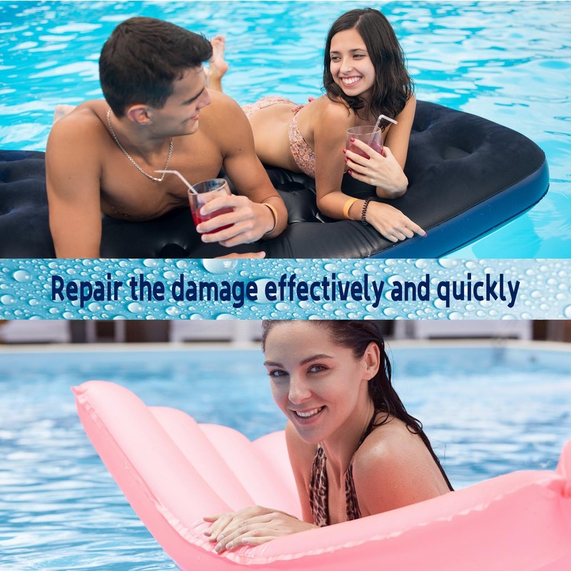Pool Patch Repair Kit for Inflatables-Air Mattress 3in*3in*12P, Transparent gallery