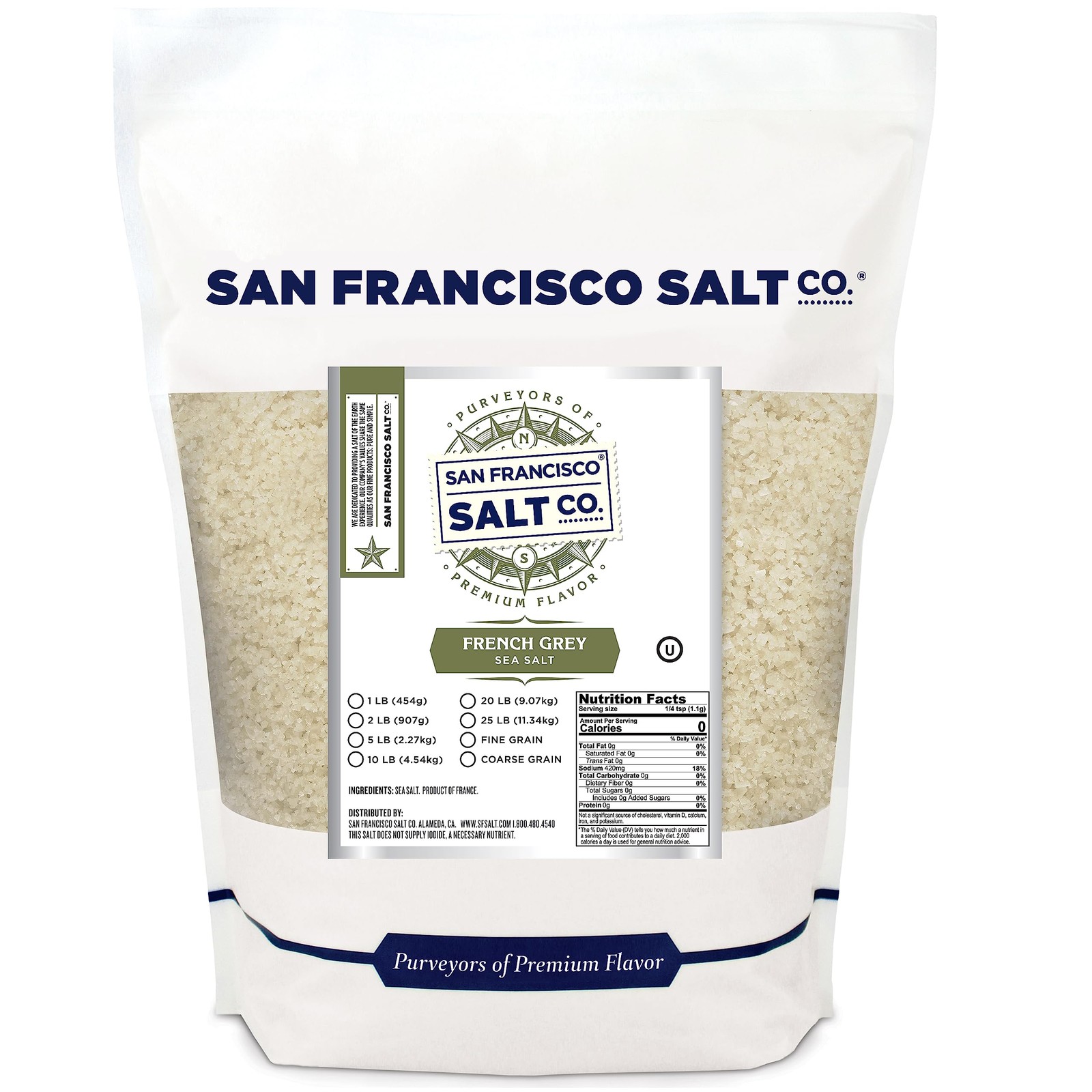 French Grey Sea Salt 2 lb Bag – Coarse Grain (Sel Gris) 32 Ounce (Pack of 1) gallery