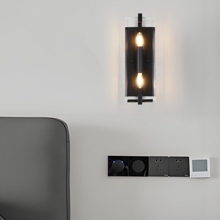 2 Light Crystal Bathroom Wall Sconce Modern Concise Style Wall Light Fixture,... gallery