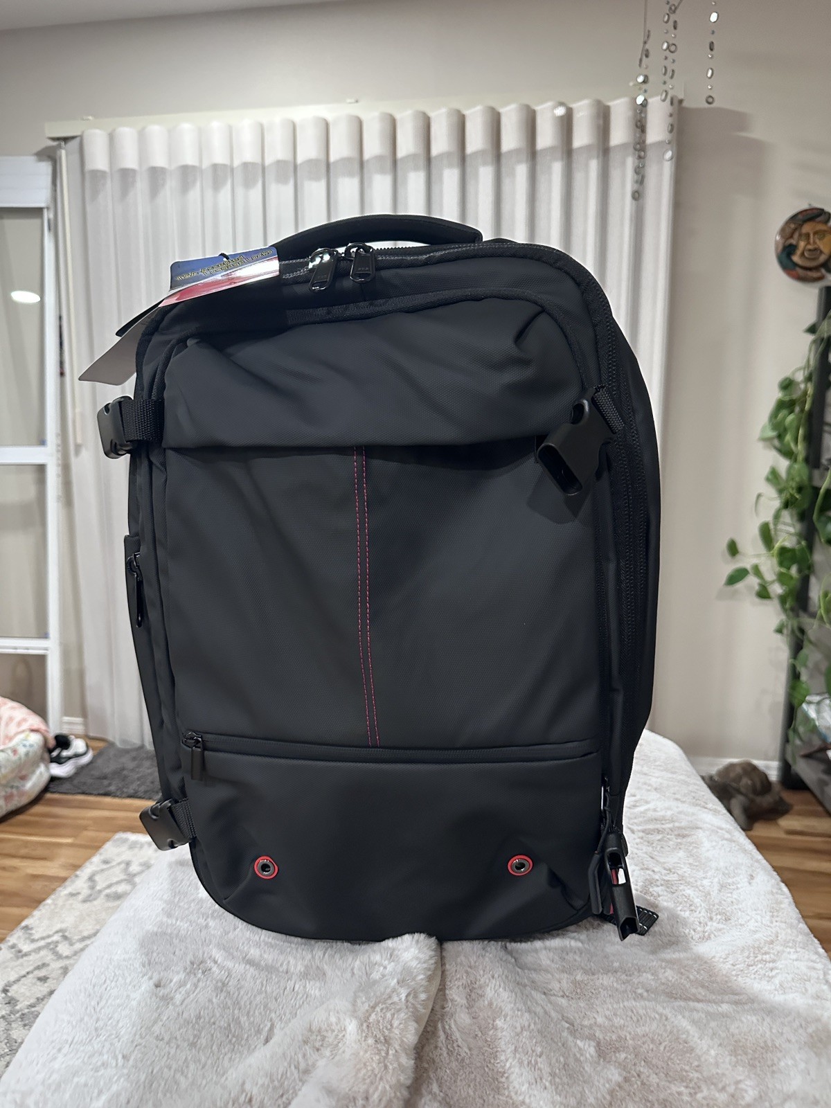 Travel Sentry Backpack  Black Vacuum Compression Air-Back Expandable Vacpack 2