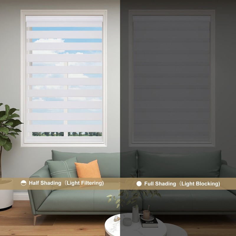 CUSTOM Made Cordless Window Shade Blind Dual Zebra Roller Blinds Day and Night gallery