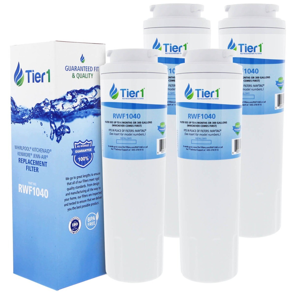 Fits Maytag UKF8001 EDR4RXD1 Filter 4 Comparable Water Filter 4 Pack by Tier1 gallery