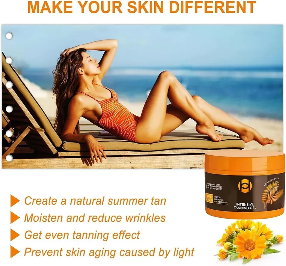 OUHOE Intensive Tanning Gel - Outdoor Sun Tan Gel Summer Beach bahamas Vacation gallery