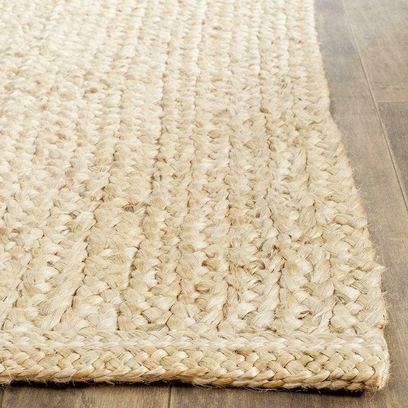 Jute Rug Carpet Runner Natural Rectangle Handmade Rustic Look Braided Stylish gallery