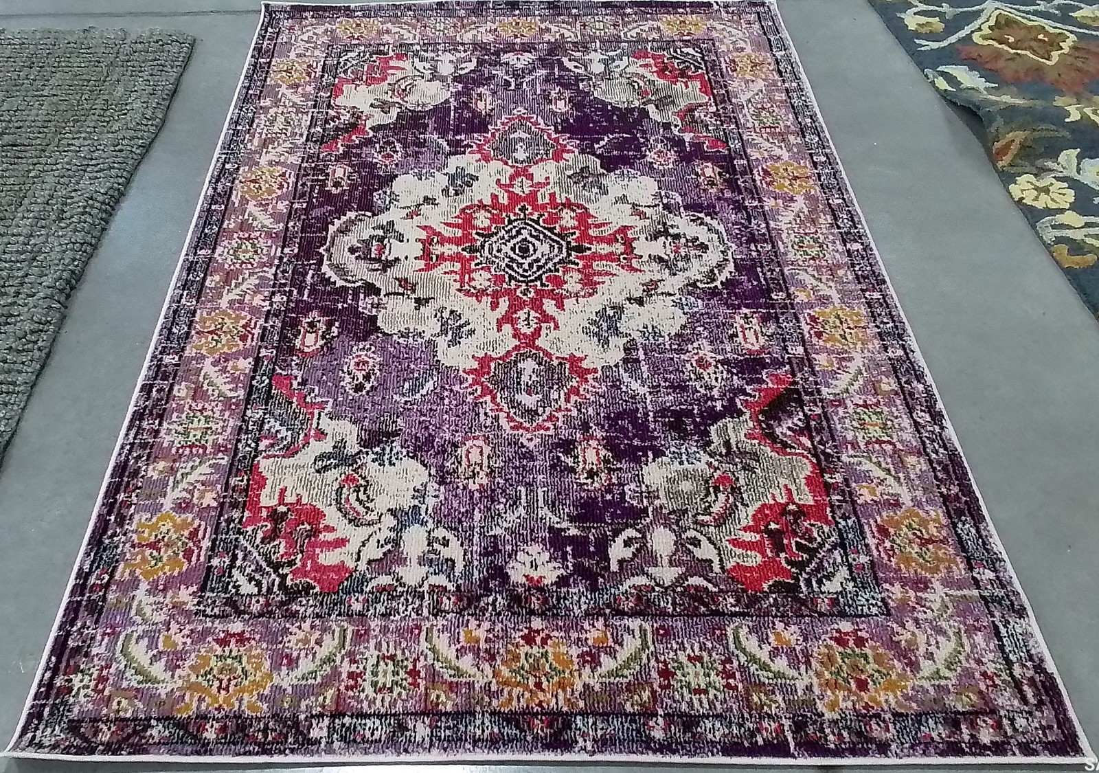 VIOLET / FUCHSIA 5'-1" x 7'-7" Back Stain Rug Reduced Price 1172801783 MNC243P-5 gallery