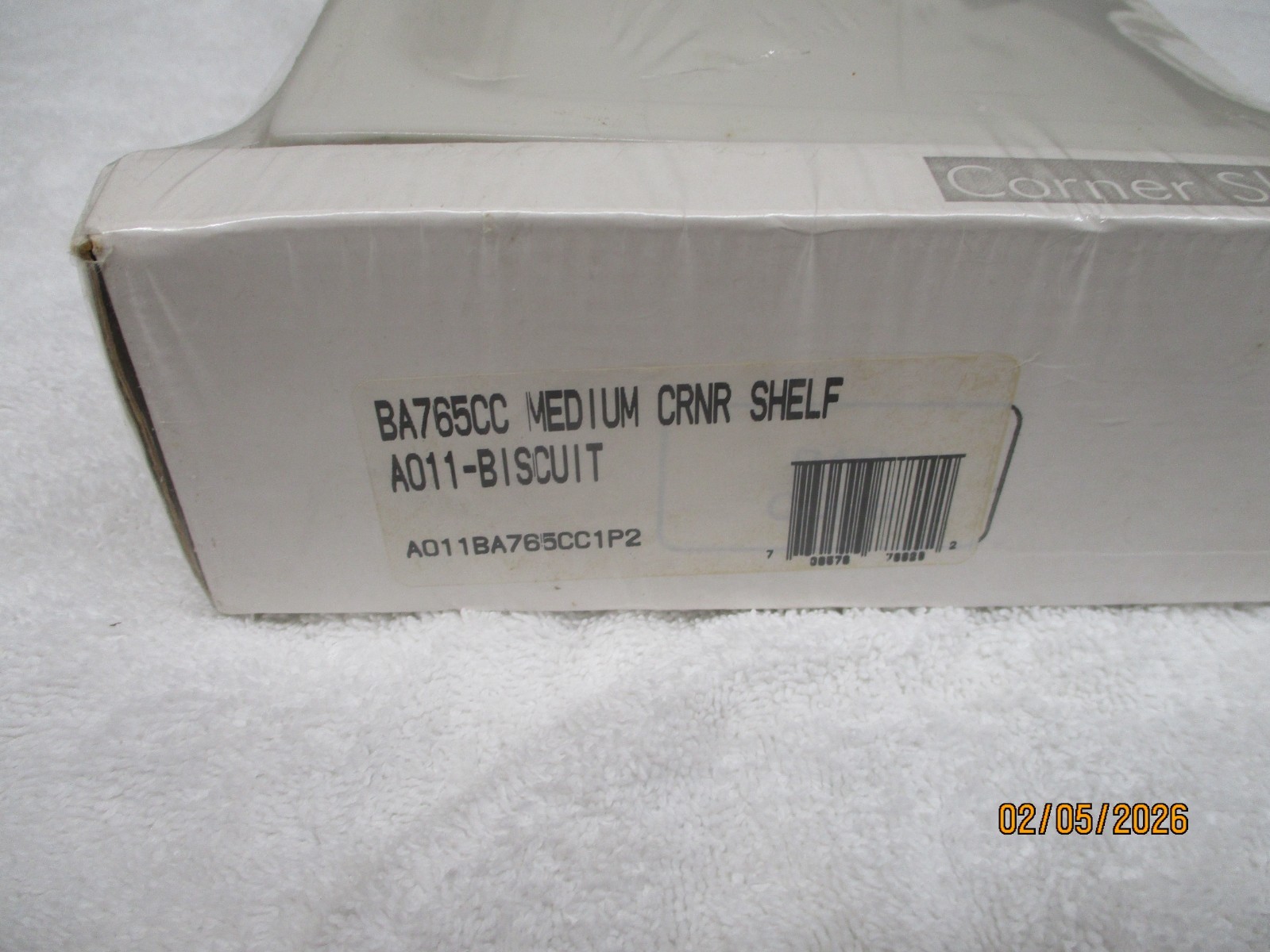 American Olean Ceramic White Corner Wall Mount Shower Shelf Medium AO11- (New) gallery